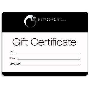  RealCyclist Gift Certificate A, One Size Sports 