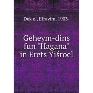  Geheym dins fun Hagana in Erets YiÅ?roel Efrayim, 1903 