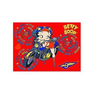 Betty Boop Lenticular Postcard 4x6 , Changing Biker Girl Image, Red