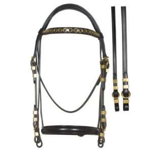  Premier Dressage Brass Trimmed Bridle