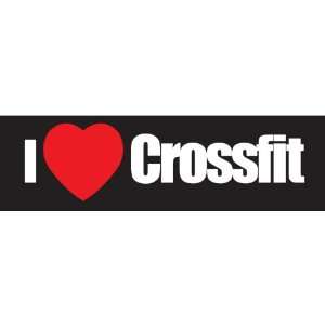  I Heart Crossfit Sticker Decal. White and Red Everything 
