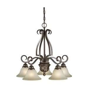  Forte 2426 05 27 Chandelier, Black Cherry Finish with 