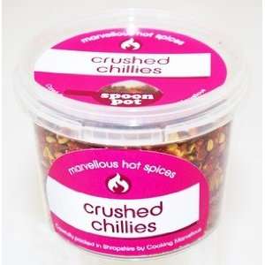Crushed Chillies   Spoon Pot 27g (.95oz)  Grocery 