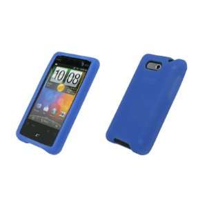 HTC Aria   Blue Soft Silicone Gel Skin Cover Case + Crystal Clear 