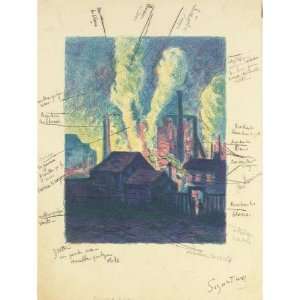   oil paintings   Maximilien Luce   24 x 30 inches   Plant in Charleroi