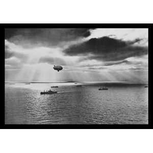 United Nations Convoy Peacefully Sailing   12x18 Framed Print in Black 