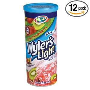 Wylers Light Sugar Free Drink Mix, Kiwi Strawberry, 12  1.69oz 