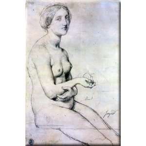 Study for Vnus  Paphos 10x16 Streched Canvas Art by Ingres, Jean 