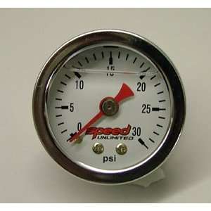  Speed 101L 1 1/2 0 30 PSI Fuel Pressure Gauge Liquid Automotive