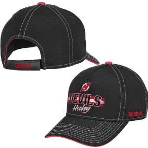  Reebok New Jersey Devils Faceoff Structured Adjustable Hat 