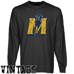  Murray State Racers Charcoal Distressed Logo Vintage Long 