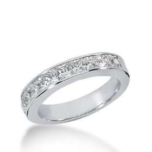 14K Gold Diamond Anniversary Wedding Ring 9 Princess Cut Diamonds 0.90 