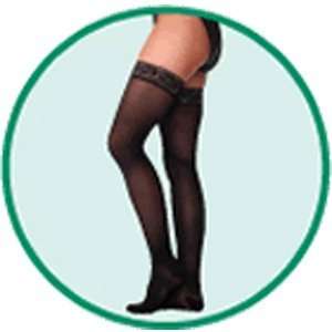  Hostess Full Thigh Stocking Petite with   Silicone Border 