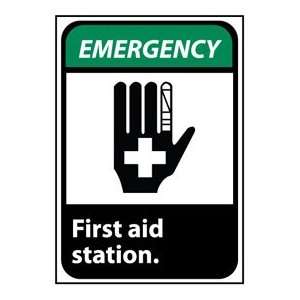  Emergency Sign 10x7 Vinyl   First Aid Station Everything 