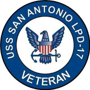  US Navy USS San Antonio LPD 17 Ship Veteran Decal Sticker 