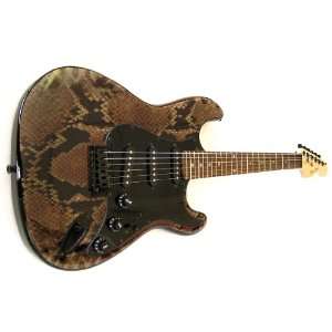    Strat Style Electric Guitar   Snake Skin Musical Instruments