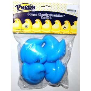   Candy Container, Set of 4, Blue Chicks (1 Set) 