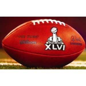   Super Bowl XLVI Official Game Football (with teams)