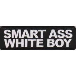  SmartAss White Boy FUN Quality Biker Funny Vest Patch 