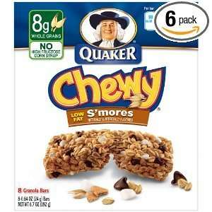 Quaker Chewy Granola Bar, Smores, 8 Count Low Fat  