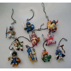 10 pc Game Dragon Quest Characters Phone Charm Straps 