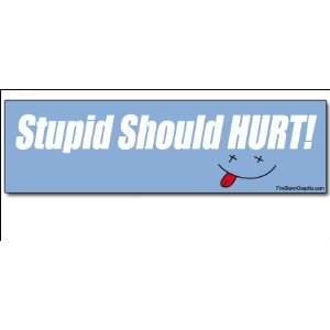  Stupid Should Hurt Bumper Sticker Decal Automotive