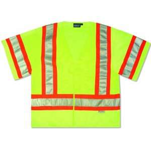  ERB 14610 S26 Class 3 Safety Vest with Sleeves, Lime 