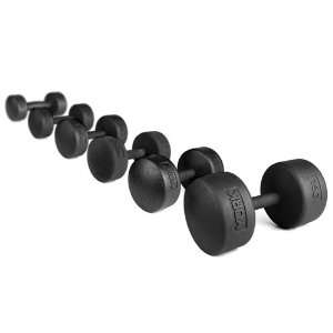 York Barbell 130 150 lb Legacy Solid Professional Round Dumbbell Set 