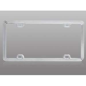   Matal License Plate Frame with Simple Strip Design