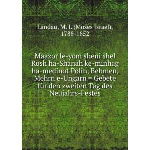   Tag des Neujahrs Festes M. I. (Moses Israel), 1788 1852 Landau Books