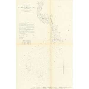 1854 U. S. Coastal Survey Map of Winyah Bay & Cape Roman Shoals, South 