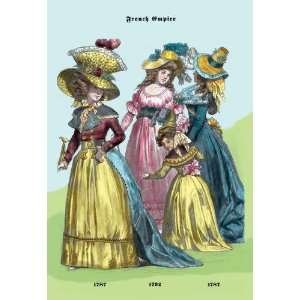  French Empire Dresses, 18th Century 20x30 poster