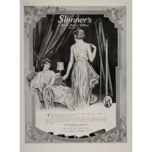 1920 Ad William Skinner Silk Satin Fabric Vintage Dress   Original 