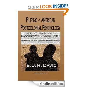 Filipino  / American Postcolonial Psychology Oppression, Colonial 