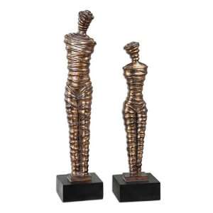  Uttermost 19559 Wrapped Mummies Decorative Items in Copper 