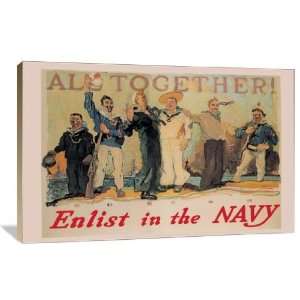  All Together Enlist in the Navy   Gallery Wrapped Canvas 