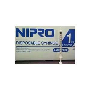  Nipro Latex Free TB Syringe, 1cc Syringe without needle 