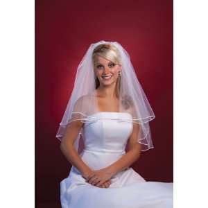  Ribbon Edged Wedding Veil C7 302 1R Beauty