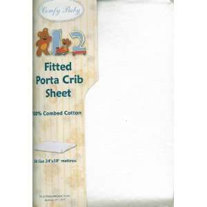  Comfy Baby Fitted Porta Crib Sheet   100% Combed Cotton 