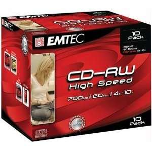  EMTEC EKOR801010JCN 4 10X 700 MB REWRITABLE CD RW (10 PK 