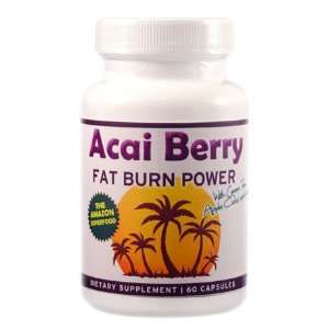 Acai Berry Fat Burn Power, 60 Capsules, Ultra Potency Weight Loss Diet 