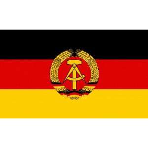  East Germany Flag Clear Acrylic Keyring 2.75 inches x 2 