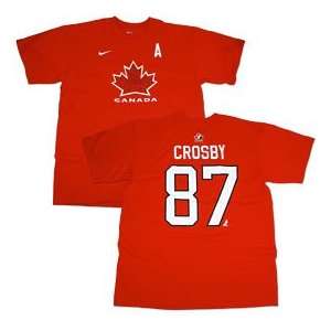   IIHF Olympics Sidney Crosby Name and Number T Shirt