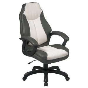   High Back Eco Leather and Micro Suede Chair with Locking Tilt Control