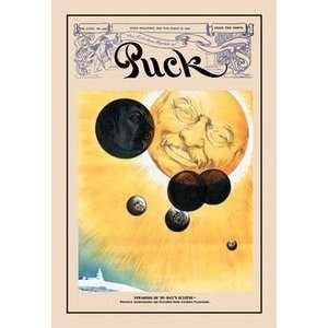Puck Magazine Speaking of Todays Eclipse   12x18 Framed Print in 
