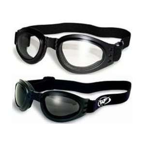 TWO Padded Motorcycle Goggles Motorcyle Googles Day Night They Fold 