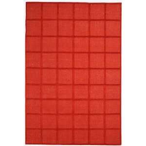  Red Contemporary Fusion Collection Hand Made Wool Area Rug 