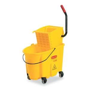Wavebrake 26 Quart Side Press Mop Bucket & Wringer Combo, Yellow 