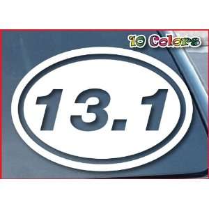 13.1 Marathon Euro Oval Car Window Vinyl Decal Sticker 5 Wide (Color 
