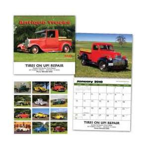   month vehicle calendar features various pictures of vintage trucks